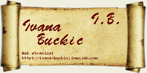 Ivana Buckić vizit kartica